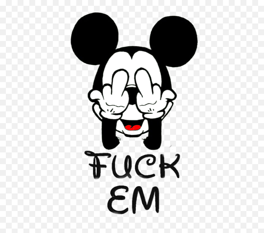 Mickey Mouse Drawings - Gangster Mickey Mouse Drawing Emoji,Flipping The Bird Emoji
