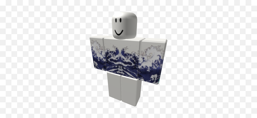 Hokusai Wave Shirt - Roblox Albedo Overlord Roblox Catalog Emoji,Wave Emoticon