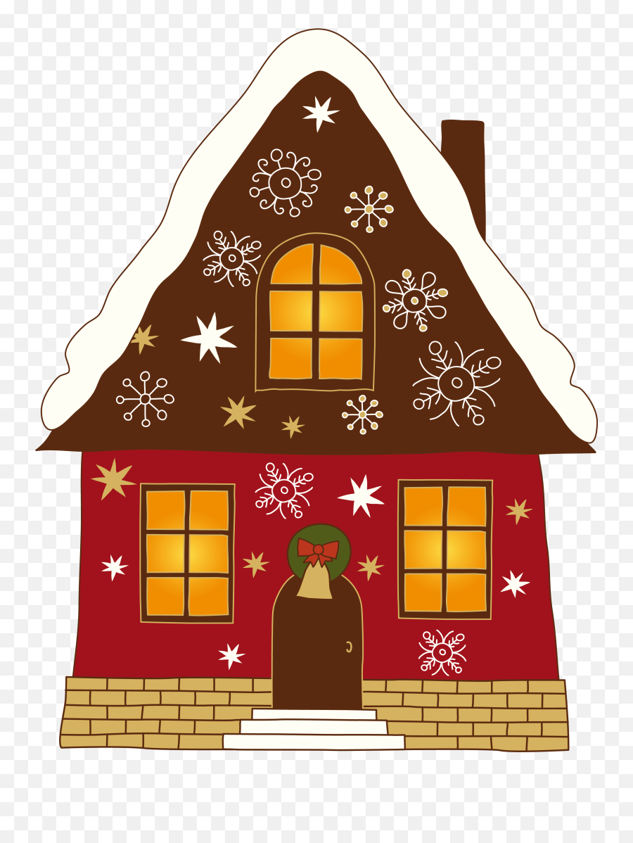 Clipart Houses Candy Cane Clipart - Winter House Clip Art Emoji,House Candy House Emoji