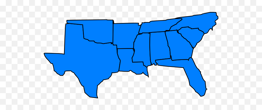 Southeast United States Clipart - Southern Usa Map Clipart Emoji,Confederate Emoji
