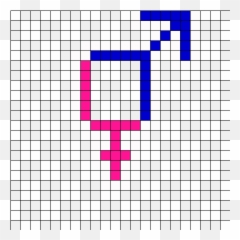 Popular Bead Patterns - Pixel Art Champignon Pokemon Emoji,Bisexual Heart Emoji