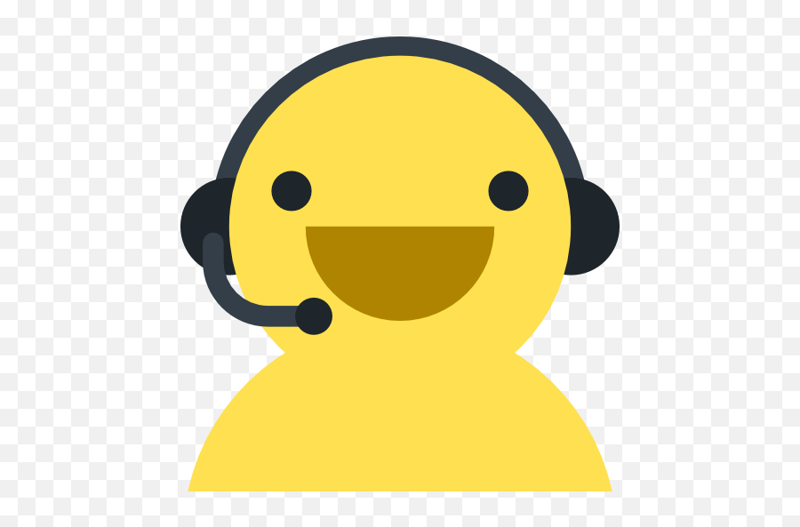 Telemarketer - Udutu Transparent Duck Image With Headphones Emoji,Yellow Bird Emoji