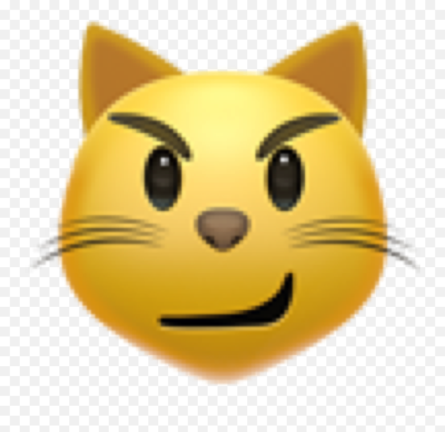 Largest Collection Of Free - Toedit Smirk Stickers Pouting Cat Face Emoji,Smirk Emoticon