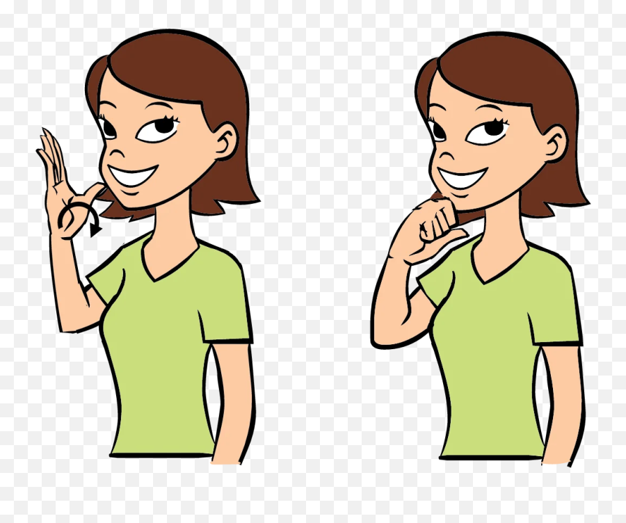 Beautiful - Sign Language For See Emoji,Chin Rub Emoji