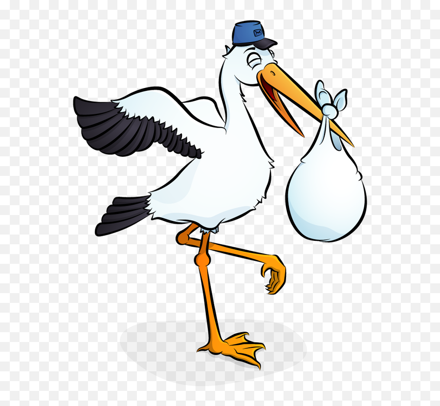 Stork Clipart Baby Delivery Stork Baby - Stork Clipart Transparent Emoji,Pelican Emoji