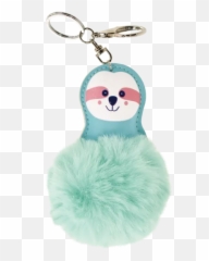 Sloth Pom - Keychain Emoji,Sloth Emoji