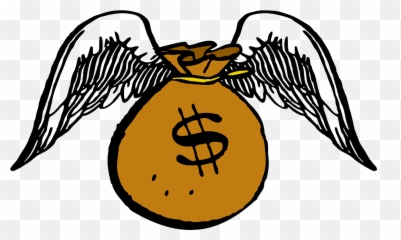 Money Wings Currency Dollar Symbol - Money Fly Away Png Emoji,Money Wings Emoji