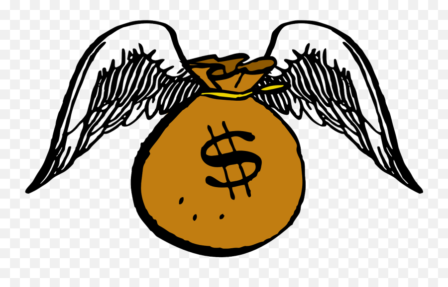 Money Wings Currency Dollar Symbol - Money Fly Away Png Emoji,Money Wings Emoji