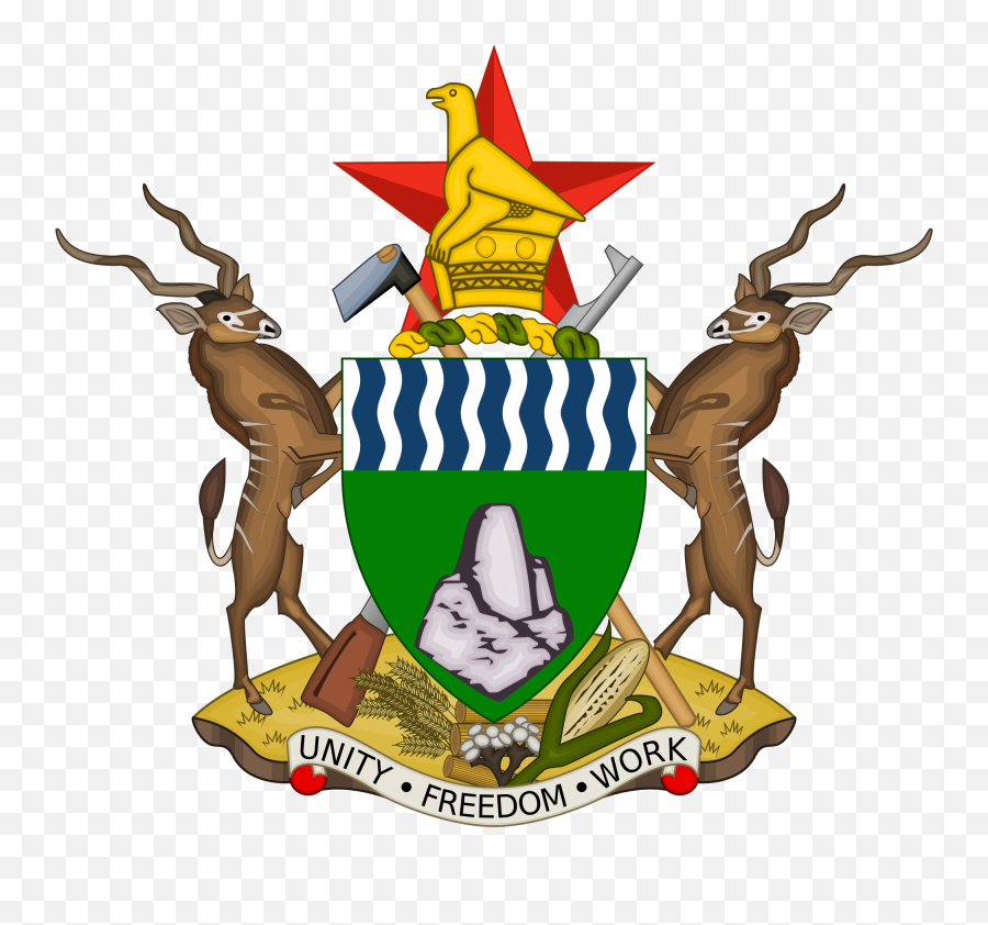 Coat Of Arms Of Zimbabwe - Zimbabwe Coat Of Arms Png Emoji,Spain Flag Emoji