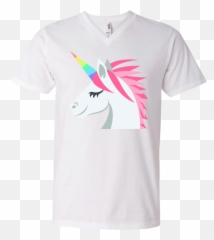 Unicorn Face Emoji Mens V - Disney Stitch V Neck Shirts,Stork Emoji