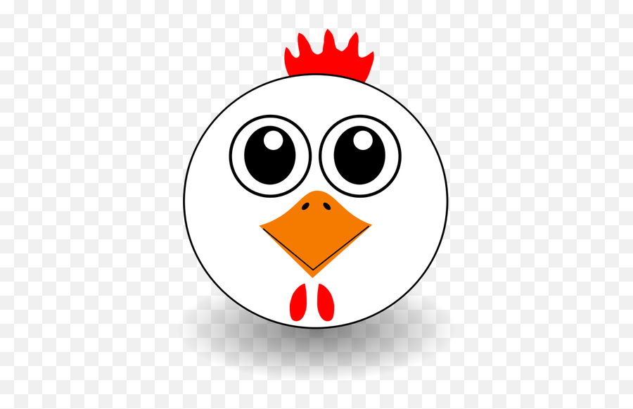 Funny Chicken Face Vector Drawing - Chicken Face Clipart Emoji,Man Chicken Leg Emoji