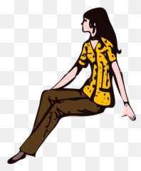 Cartoon Sitting Lady - Sitting Woman Clipart Emoji,Dont Forget Emoji