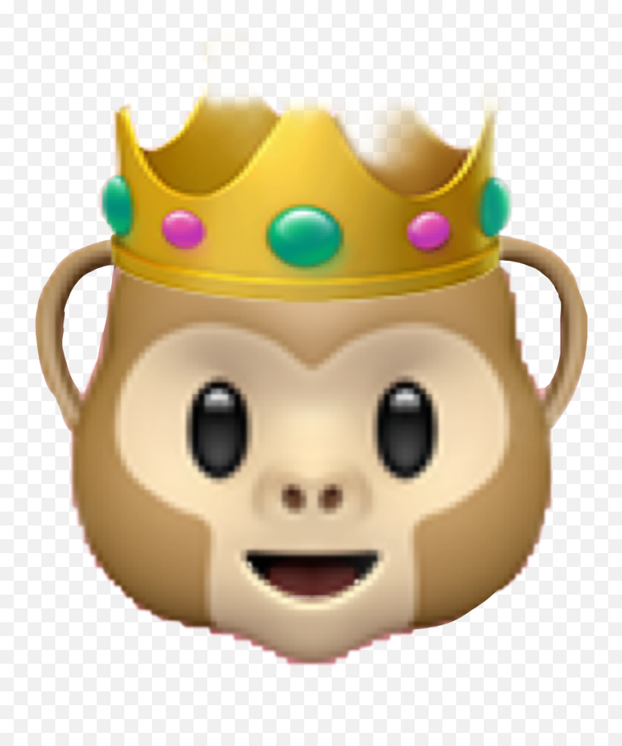 Monkey Gueen Emoji Music Princees Cute - Emoji,Cute Happy Emoji
