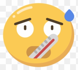 Fiebre - Smiley Emoji,Emoticono Gracias