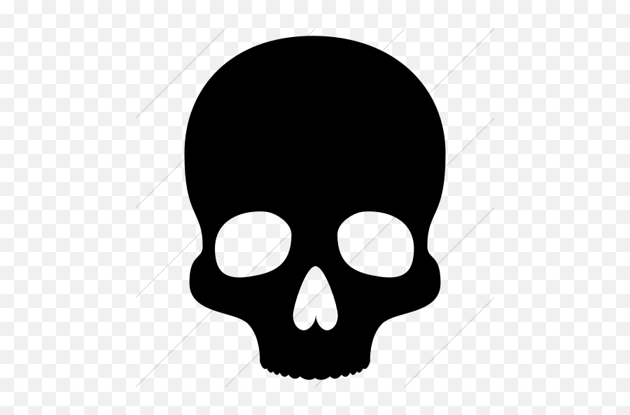 Iconsetc Simple Black Raphael Skull Icon - Simple Skull Black And White Emoji,Skull Emoticons
