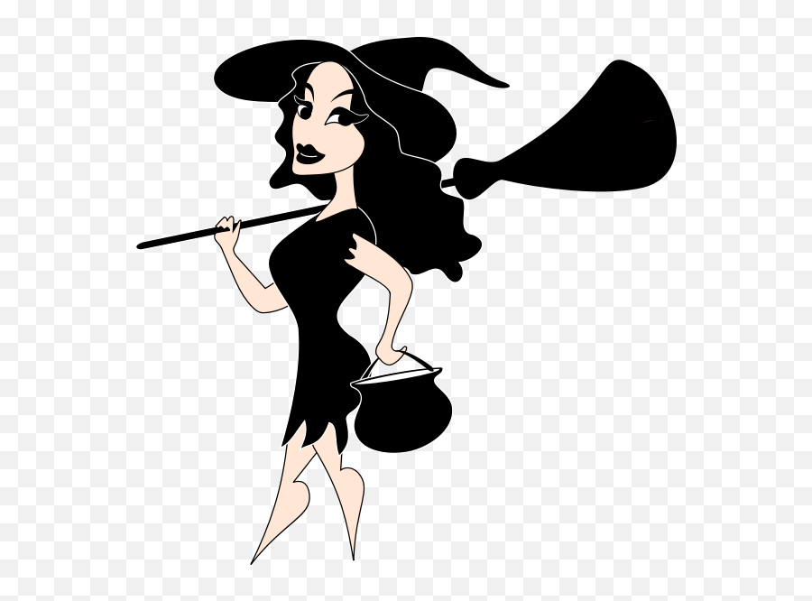 Hot Witch In Cartoon Style - Witch Gif Png Emoji,Hots Emoji