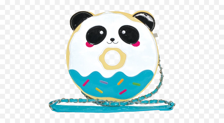 Panda Donut Foodie Crossbody Bag - Panda Doughnut Purse Emoji,Doughnut Emoji