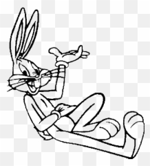 Looney Tunes Bugs Bunny Clipart Black And White - Looney Tunes Cartoon Coloring Pages Emoji,Bugs Bunny Emoji