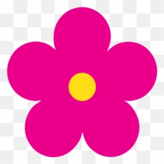 Hot Pink Daisy Flower - Transparent Background Red Flower Clipart Emoji,Car Grandma Flower Emoji