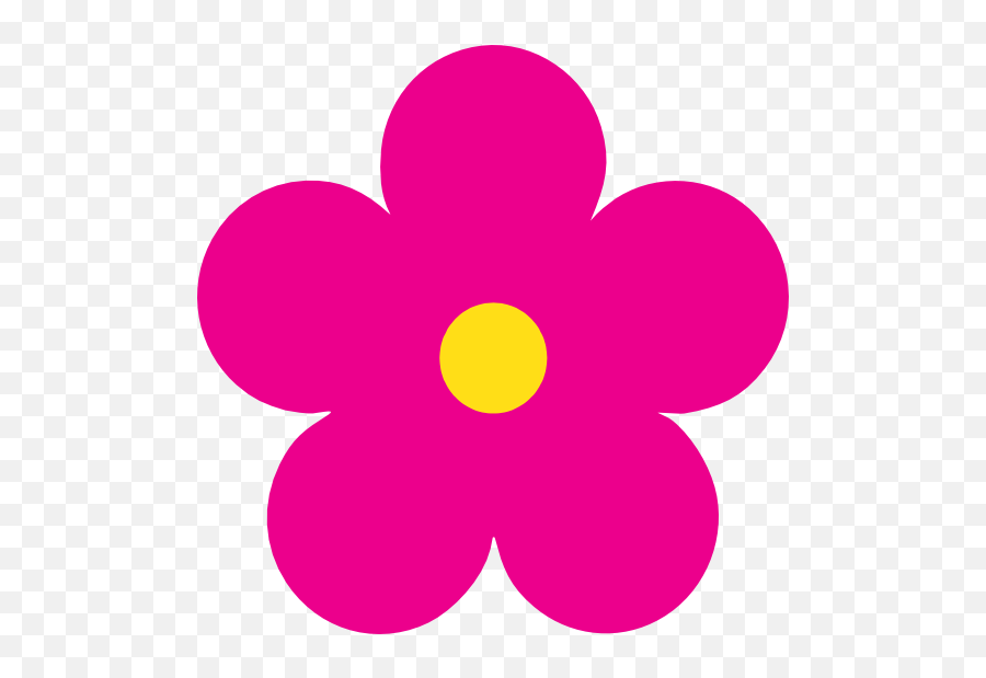 Hot Pink Daisy Flower - Transparent Background Red Flower Clipart Emoji,Car Grandma Flower Emoji