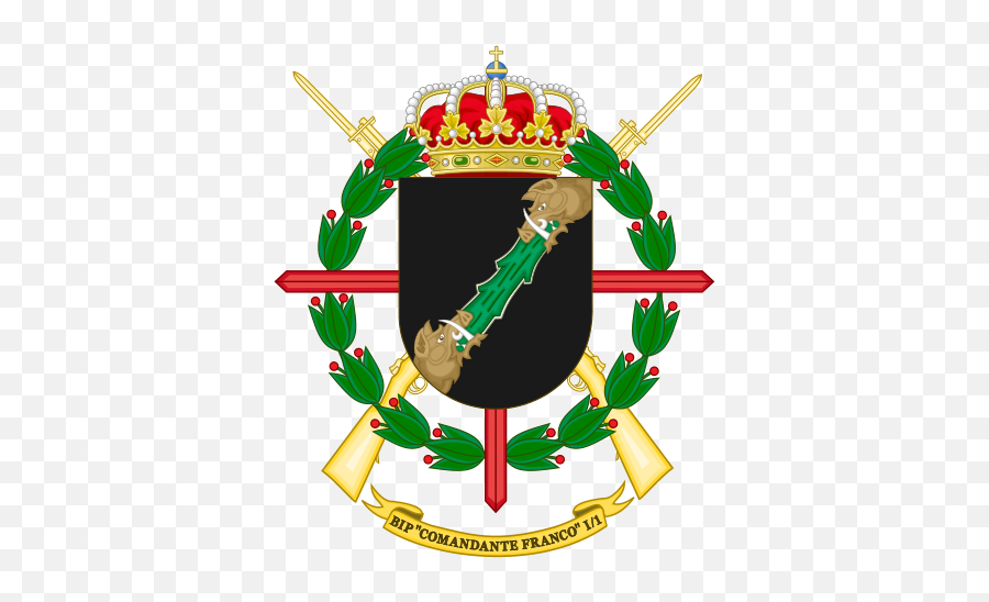 Coat Of Arms Of The 1st Spanish Legion Flag Comandante - Rifle Heraldry Emoji,Spain Flag Emoji