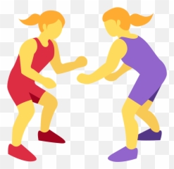 Twemoji2 1f93c - Wrestling Women Emoji