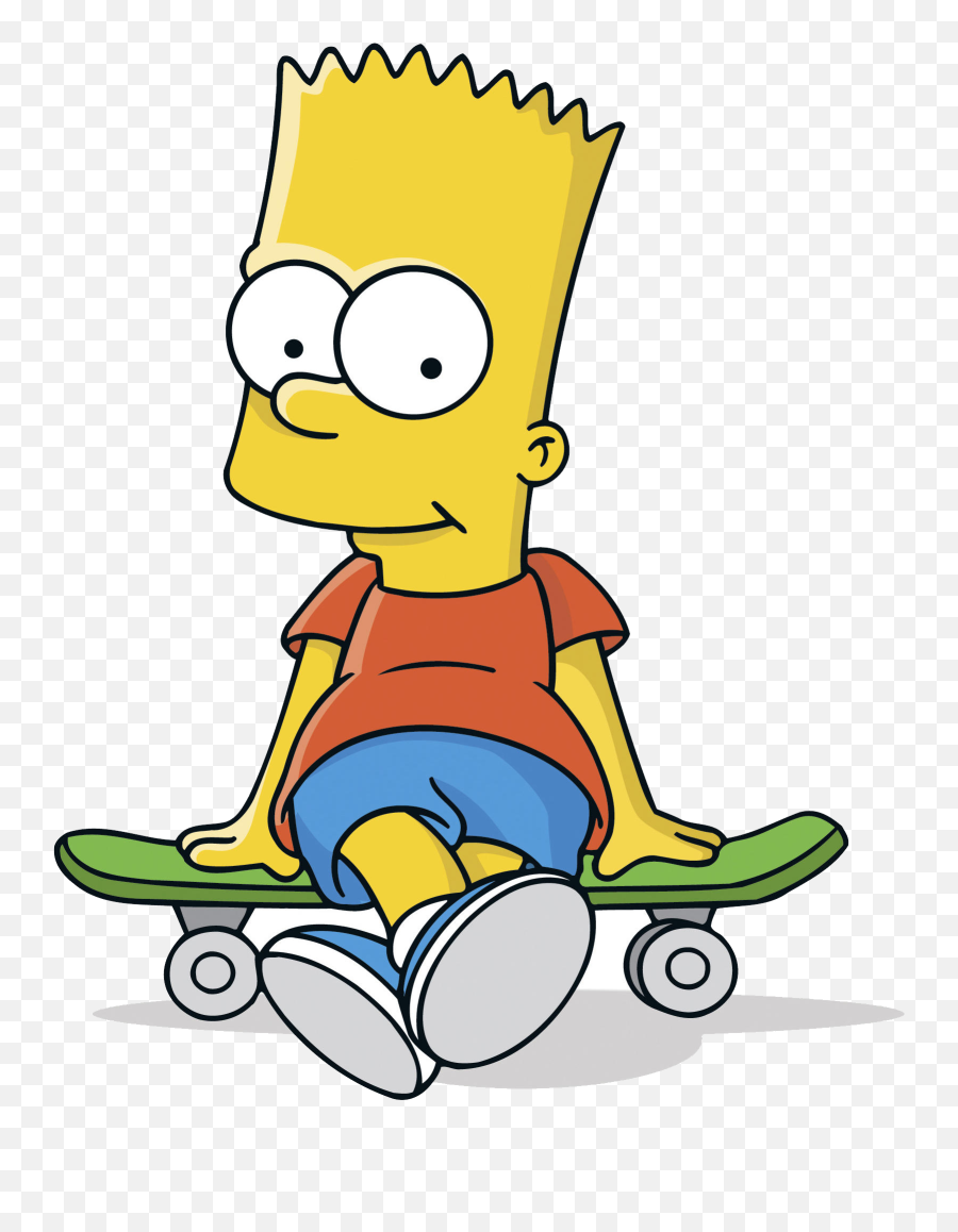 Bart Simpson - Bart Simpson On Skateboard Emoji,Daydreaming Emoji