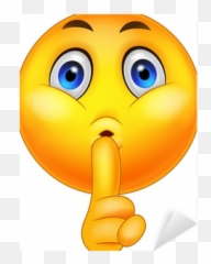 Emoticon Making Silence Sign Sticker - Emoji,Emoji Shhh