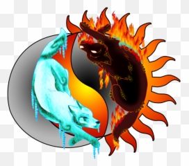 Fire Wolf Wallpaper Image - And Ice Yin Yang Wolves Emoji
