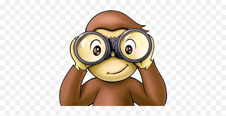 Binocular Clipart Curious George - Curious George Clipart Emoji,Emoji With Binoculars