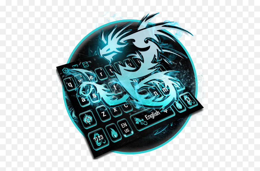 Neon Dragon Keyboard Theme - Illustration Emoji,Dragon Emoji Keyboard