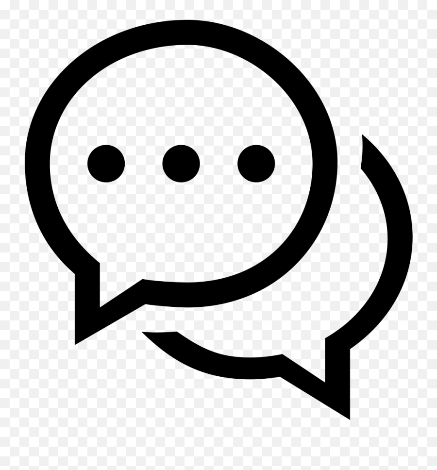 Chat Oval Speech Bubbles Symbol Svg Png - Icon Chat Png Emoji,Speech Bubble Emoticon