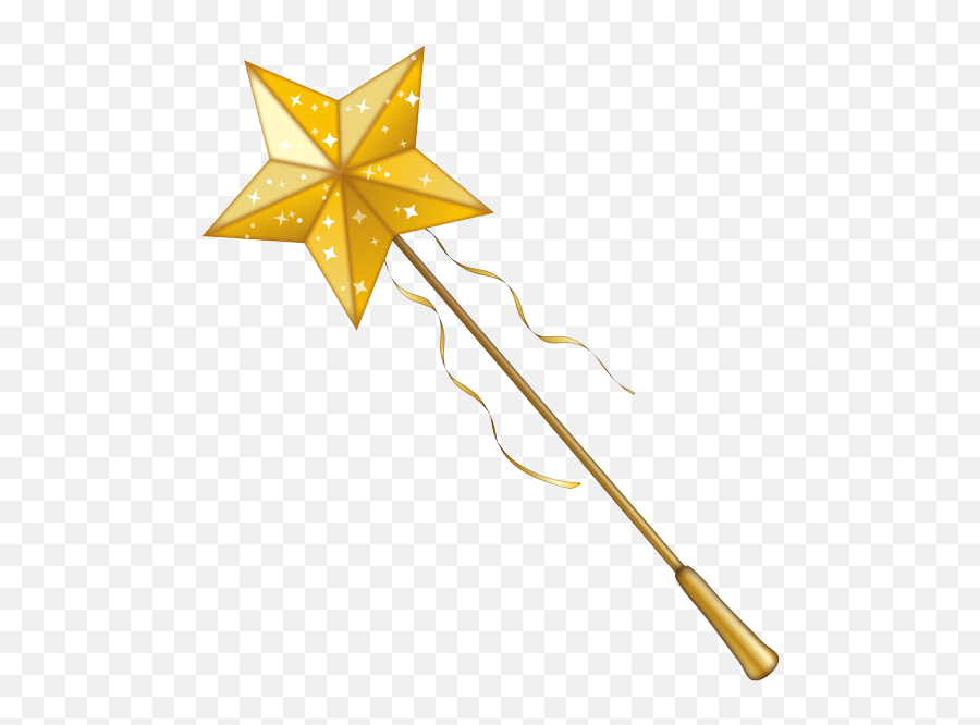 Magic Wand Fairy - Gold Wand Vector Emoji,Magic Emoji