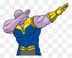 dabbing 1 Stickers For WhatsApp - Dab Png Thanos Emoji