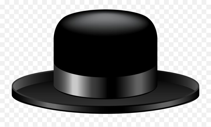 Black Fedora Clipart - Black Hat Transparent Background Emoji,Fedora Emoji