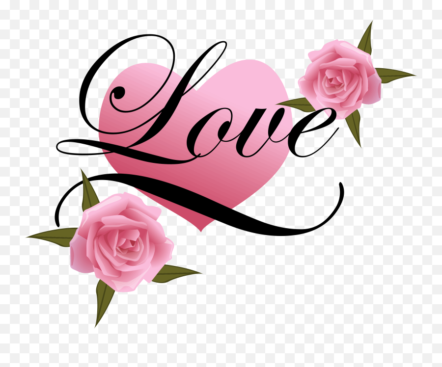 Wedding - Love Heart With Rose Clipart Full Size Clipart Hearts And Roses Clipart Emoji,Pink Rose Emoji
