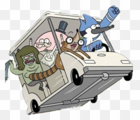 Regularshow Mordecai Rigby Bro Cartoon - Regular Show Emoji,Tow Truck Emoji