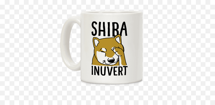 Shiba Inu Dog T - Shirts Mugs And More Lookhuman Coffee Cup Emoji,Shiba Inu Emoji