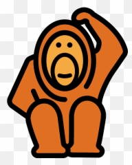 Orangutan emoji clipart Free download transparent PNG - Emoji