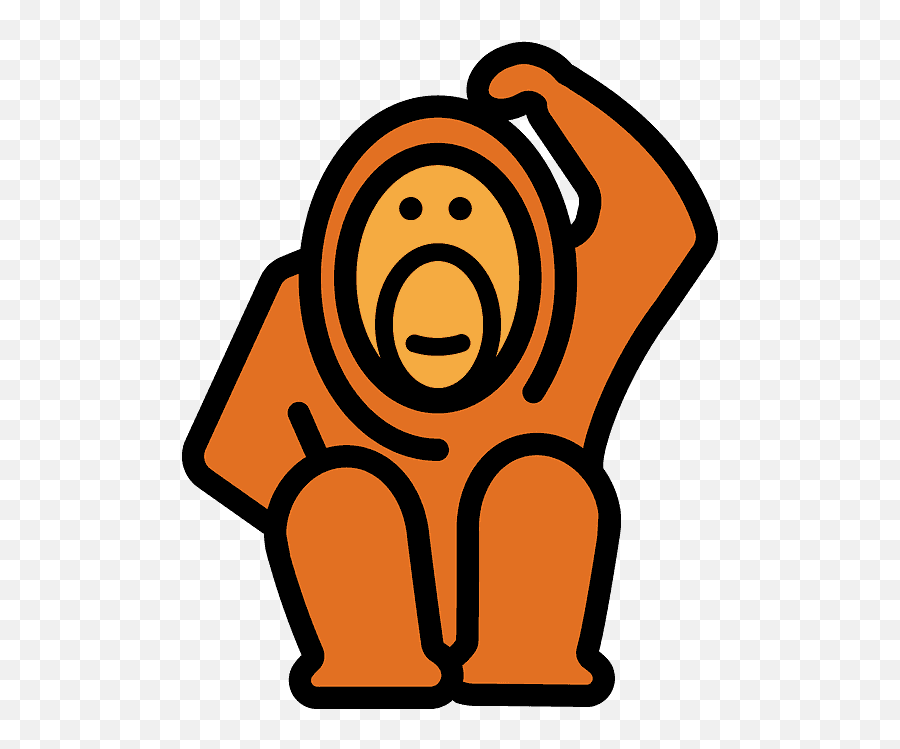 Orangutan Emoji Clipart Free Download Transparent Png - Emoji,Cow Emoji Text