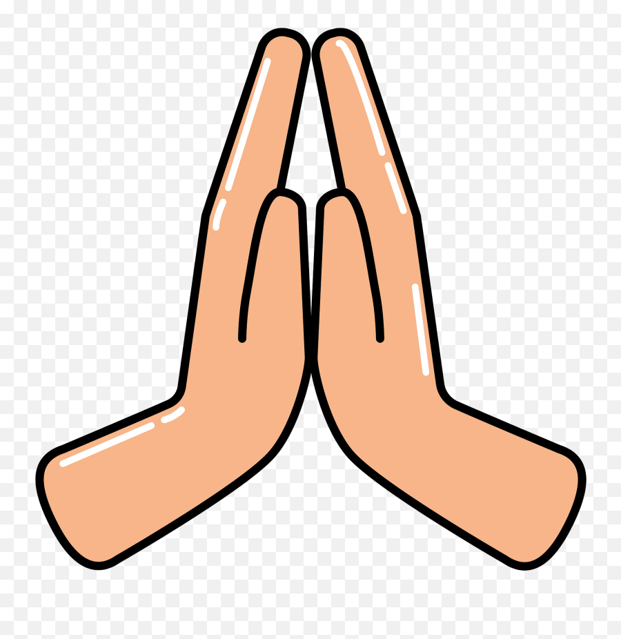 Praying Hands Clipart - Horizontal Emoji,Namaste Emoji
