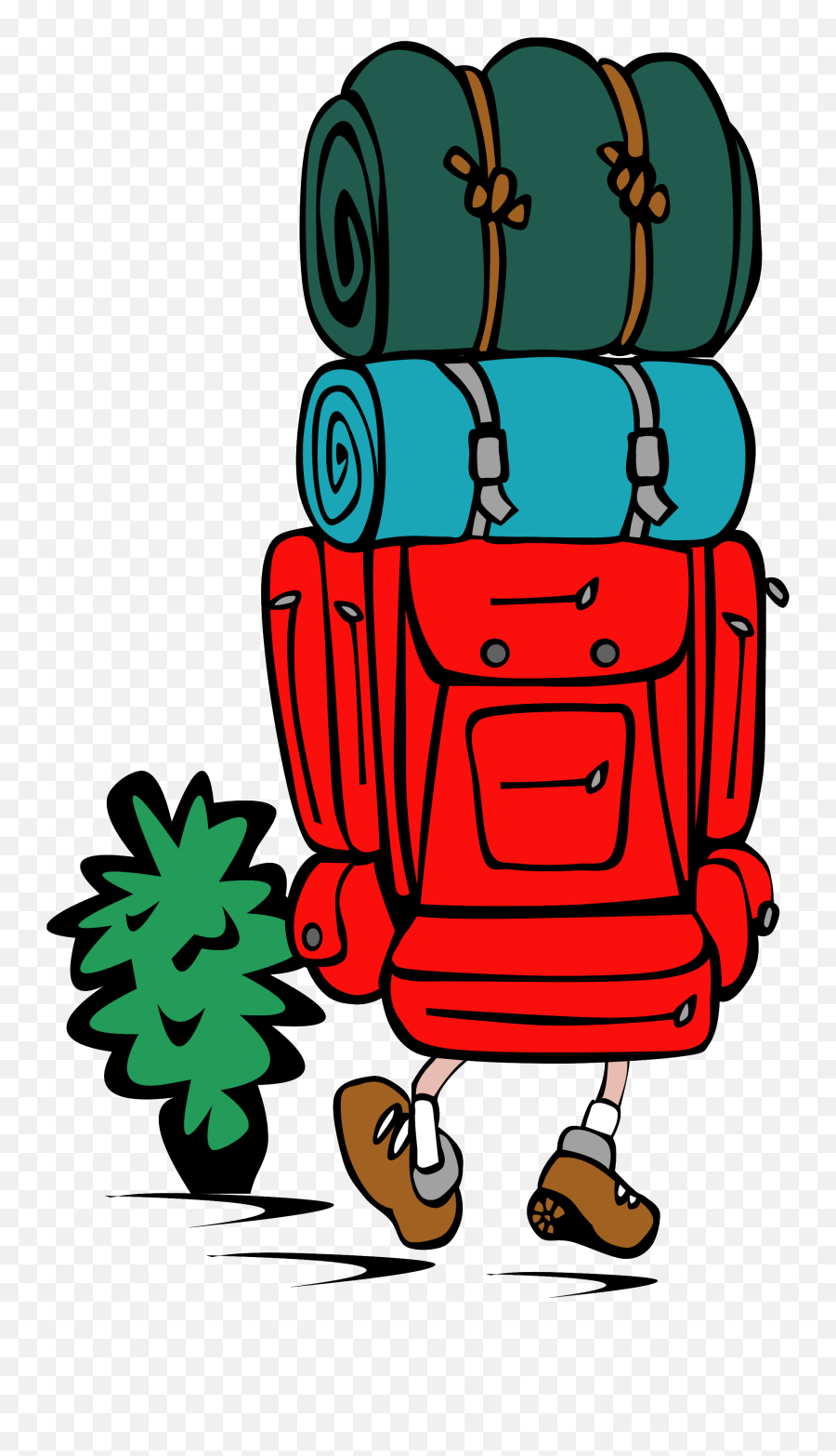 Cartoon Hiker Download Free Clip Art - Backpacker Clipart Emoji,Hiker Emoji
