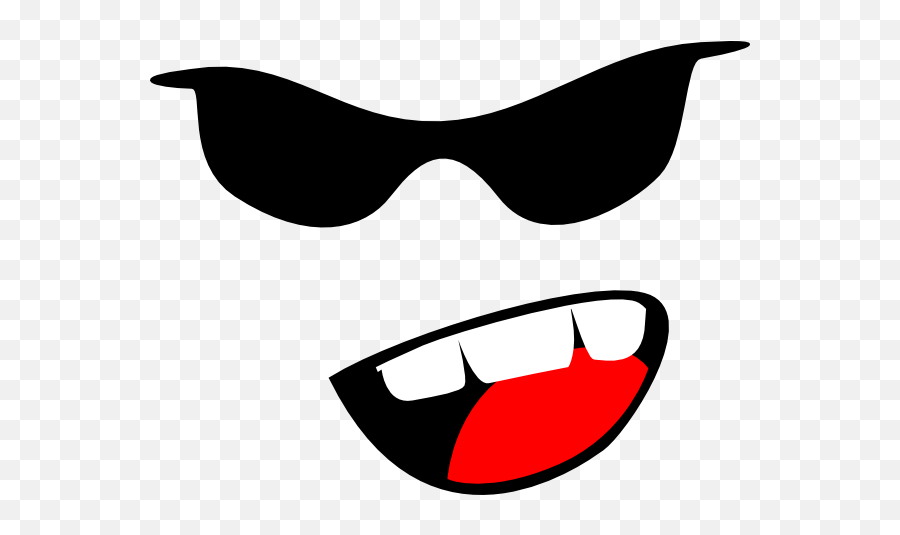Yelling Emoticon Clip Art At Clker - Gangsta Face Clip Art Emoji,Sunglasses Emoticon