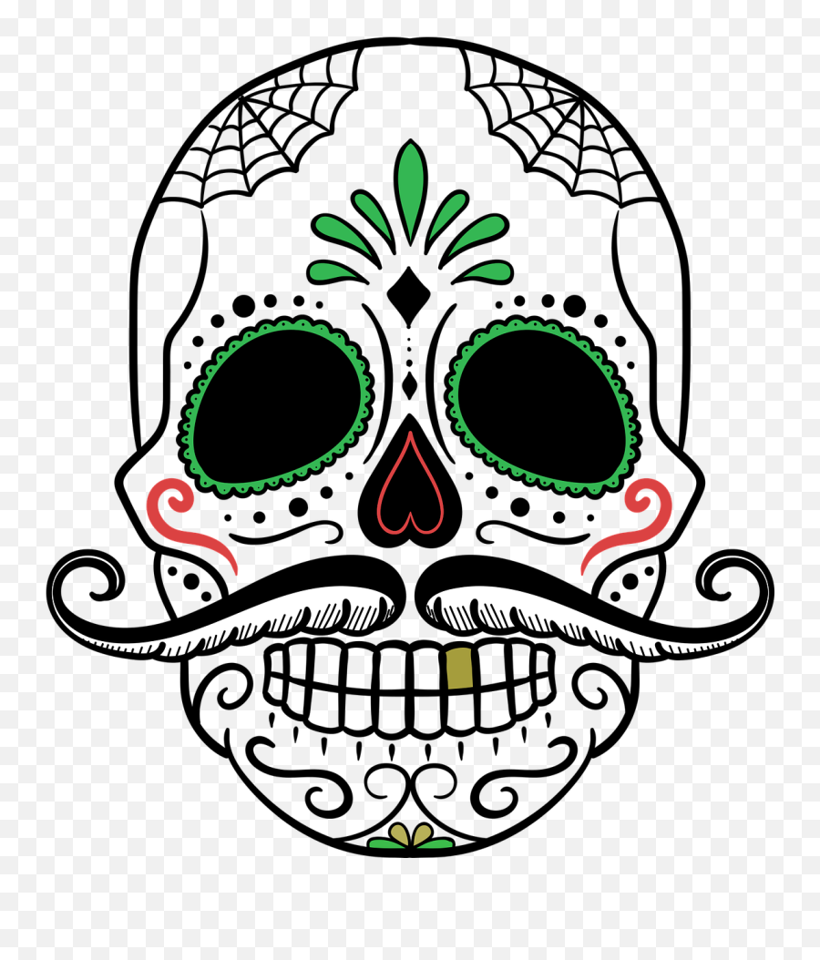 Day Of The Dead Skull Sugar Skull Skeleton Dead - Day Of The Day Skull Emoji,Celebration Emoji