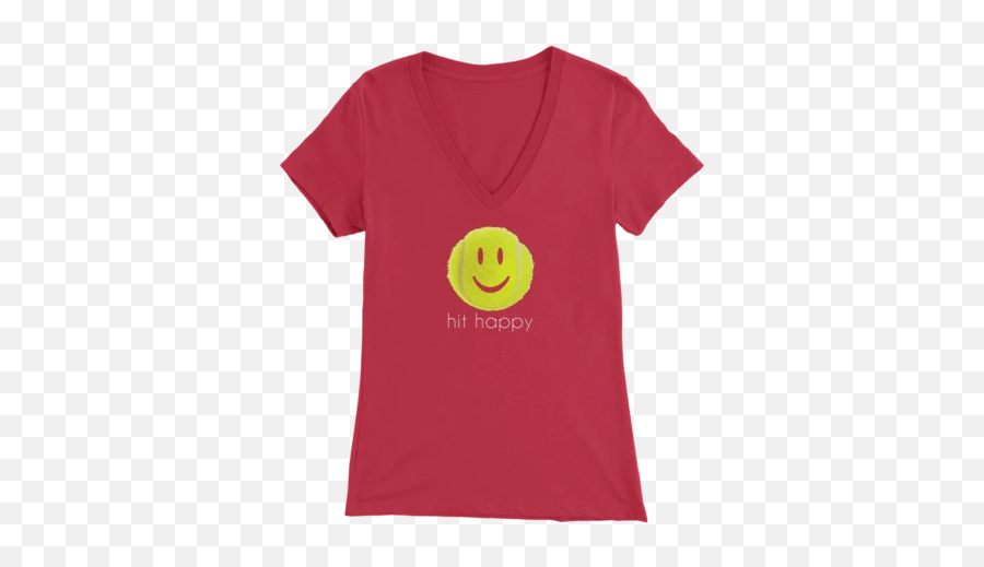 Bella Womens V - Flash T Shirt Emoji,Tennis Emoticon