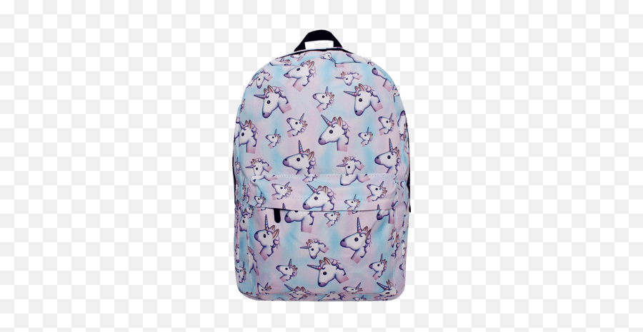 Unicorn Printed Backpack - Unicornios Kawaii Para Pintar Emoji,Blue Emoji Backpack