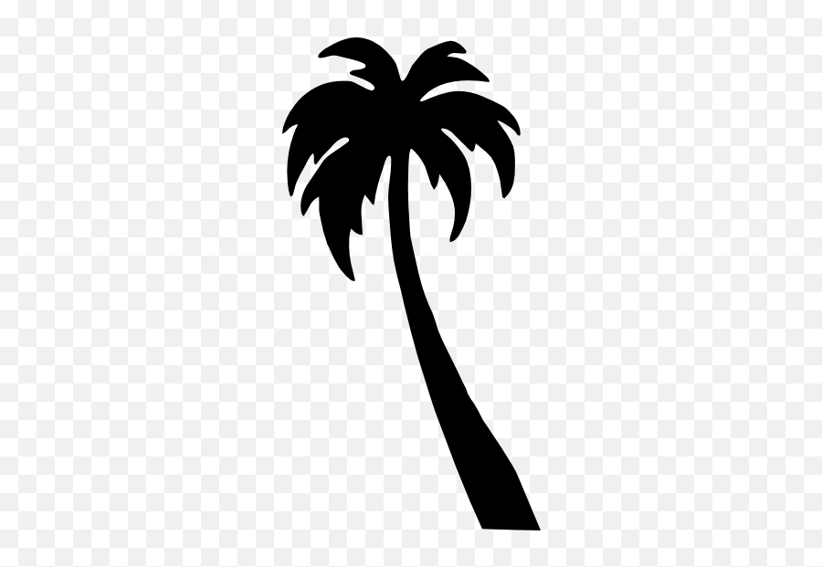 Palm Tree Small Girl Or Small Boy Family Sticker - Simple Palm Trees Drawing Emoji,Palm Tree Emoji