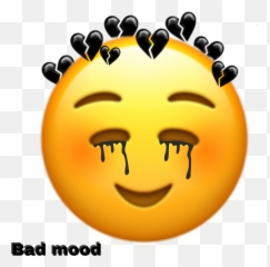 bad mood - Sticker by zizoupark Black Heart Broken Emoji