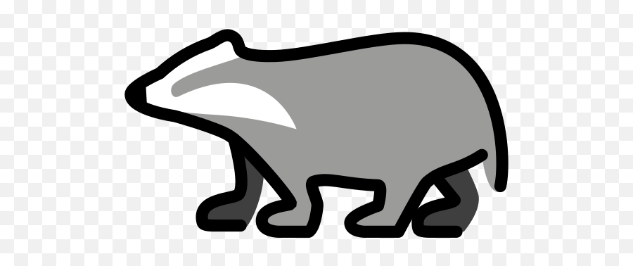 Badger - Clip Art Emoji,Badger Emoji