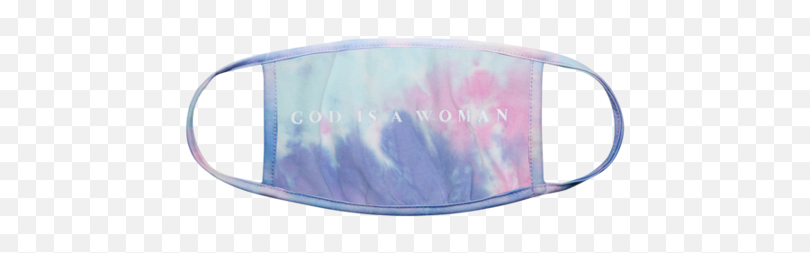 Custom Tie - Dye Mask With Screen Printed God Is A Woman On Ariana Grande Merch Mask Emoji,Ariana Grande Emoji